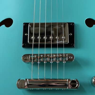 Godin Montreal Premiere HT Semi-Hollow Electric Guitar - Laguna Blue image 5
