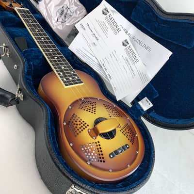 National Resophonic Triolian Concert Ukulele, 2020- RARE Headstock Shape image 6