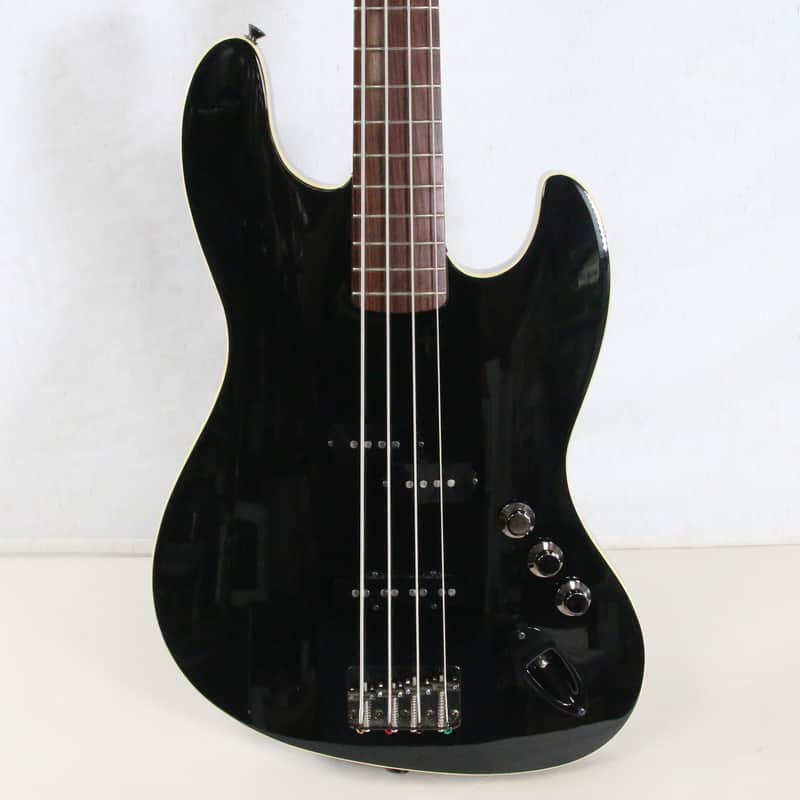 Fender Aerodyne Jazz Bass 2018 Made in Japan Black 4-String Electric Bass NICE! image 1