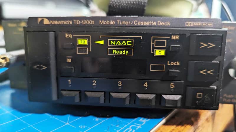 Nakamichi TD-1200 II car cassette deck NAAC w/ tuner and key