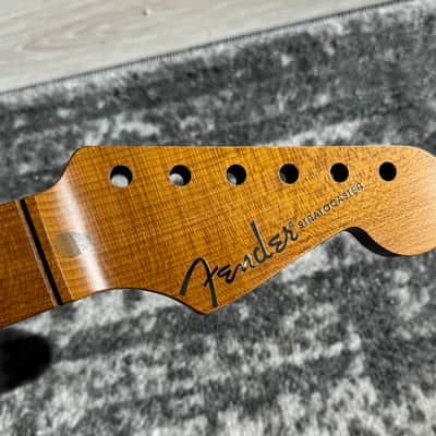 NEW Fender Licensed Allparts Flamed Quartersawn Roasted Maple Nitrocellulose Neck image 2