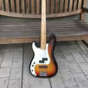 Vintage 1976 Left Handed Fender Precision Bass Lefty P-Bass PBass 1970's 70's PJ Sunburst Maple