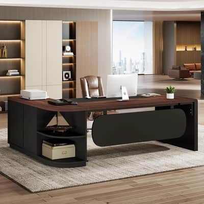 81" L-Shaped Music Production Desk – Executive Studio Workstation Bild 8