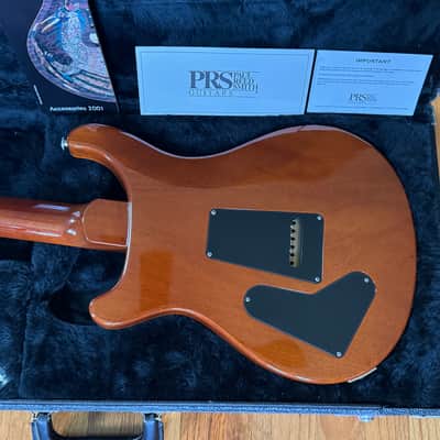 PRS Custom 22 10-Top Tremolo - 2001 - Violin Amber - Dragon II - East Indian Rosewood Fingerboard - Wide Fat Carve - NOS New Old Stock Like New Condition Massive Tight Flame OHSC image 17