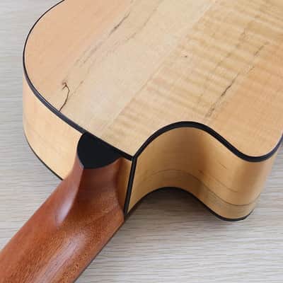 30 Inch 4 String Electric Ukulele Bass, Ash Wood Top Body, Okoume Wood Neck image 9