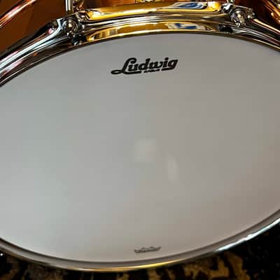 Mint Ludwig LC662T Copper Phonic 6.5x14" 10-Lug Snare Drum with Tube Lugs - Polished Copper image 6