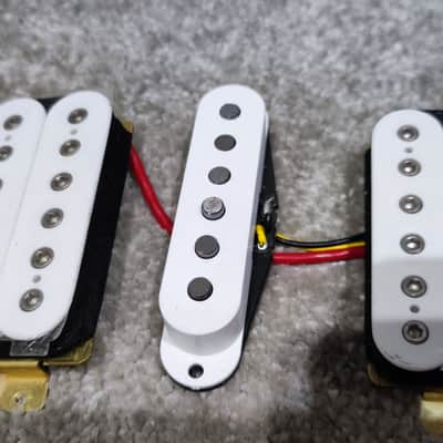 Ibanez Quantum Pickups Complete kit (HSH) White w/ Pots, 5-way & Jack input - Ready to play! image 7