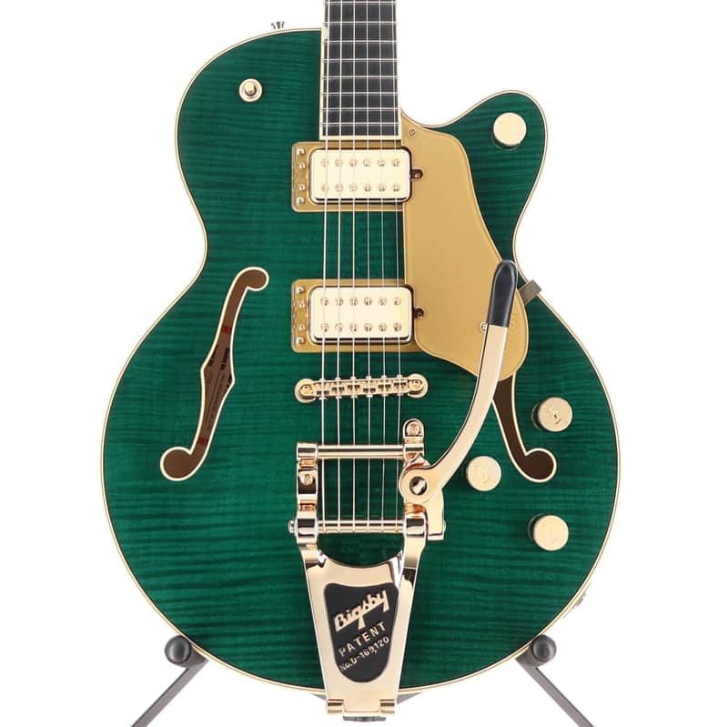 Gretsch Broadkaster Jr. LX Figured Center Block Bigsby, Tropic Aura, Premium Setup (H6)(13638) (13638) image 1