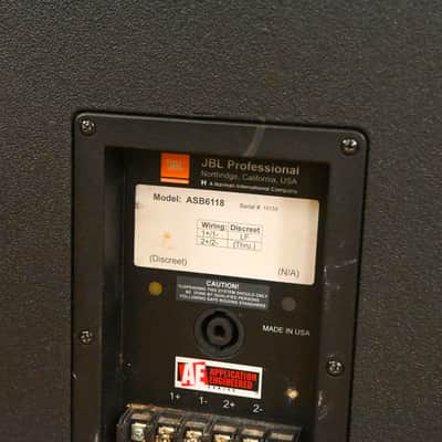 JBL ASB6118 Single 18" High Power Subwoofer CG01Z8X *ASK FOR SHIPPING* image 4