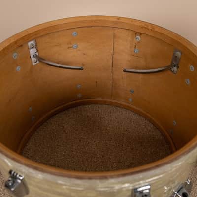 1960s Ludwig Rock Duo White Marine Pearl Drum Set image 18