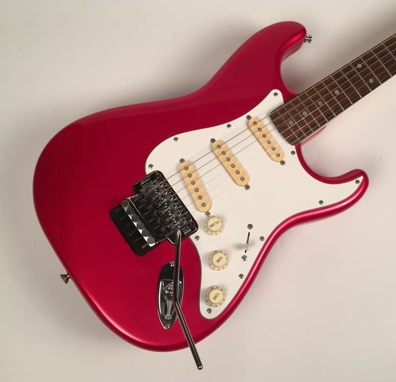 1989 Fender Magenta HM SSS Made in Japan Stratocaster with Floyd
