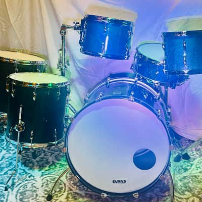 Custom Magnus Opus Drums 2026 - Midnight blue/black carbon fiber shells image 11