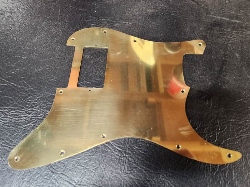 Charvel Brass pickguard 1970s Lacquered Brass image 1