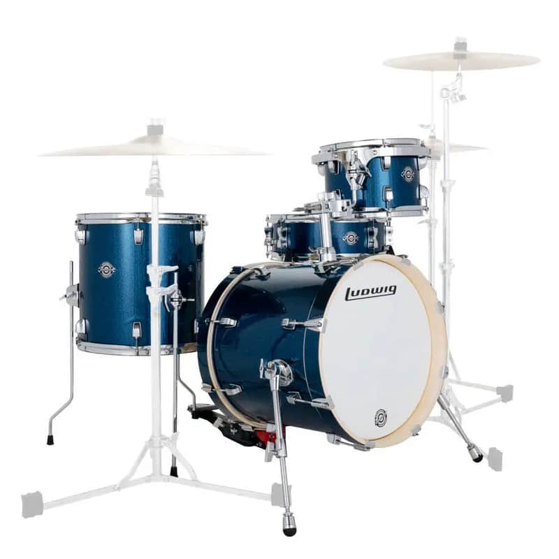Ludwig Breakbeats Questlove 16-10-13+13in Deep Blue Sparkle shel image 1