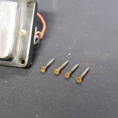 Gibson Super Humbucker Pickup Set from L6-S + Rings & Screws mid-to-late 1970's - Aged Nickel image 3