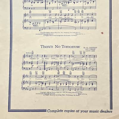 (USED/VINTAGE Sheet Music) Count Every Star - Hugo Winterhalter - Piano/Vocal/Guitar image 3