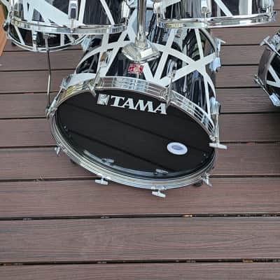 Vintage 80's Double Bass Tama Swingstar 9 piece Drumset MIJ with Van Halen style wraps image 7