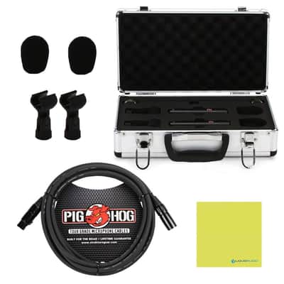 Liquid Audio sE Electronics sE8 Omni Small-diaphragm Condenser Microphone, Pair Bundle w/Pig Hog PHM10 8mm Mic Cable Polishing Cloth image 2