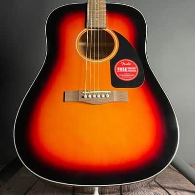 Fender CD-60 Dreadnought Acoustic w/Case, Walnut Fingerboard- Sunburst image 1