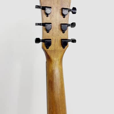 Caraya SAFAIR41EQ All Mahogany Dreadnought Acoustic Guitar, Built-in EQ + Gig Bag image 8