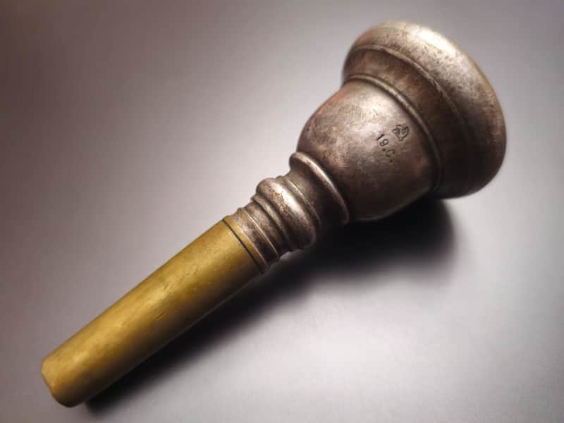 Vintage Mouthpiece Wind Trumpet Brass Early Soviet Union 1920s image 1