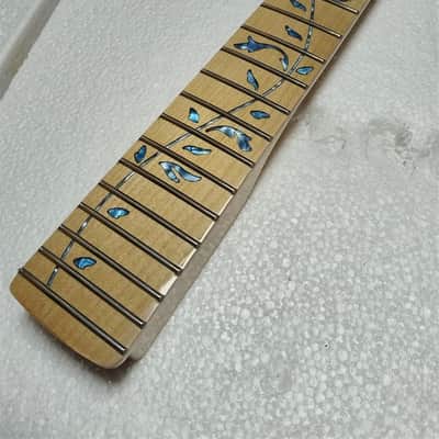 Maple Wood Guitar Strat Style Neck, 22 Frets Fingerboard, Tree of Life Inlay image 2