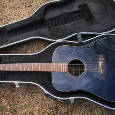 Daion The Year Series 79B Dreadnought Guitar 1979, Japan, Black, Case image 1