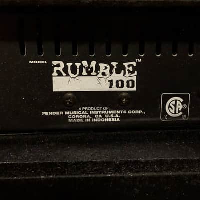 Fender Rumble 100 Bass Amp 2004 Black - No Carpet image 4