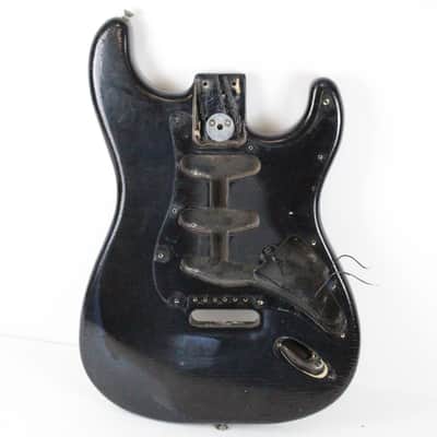 1979 Vintage Fender Stratocaster ~Killer RELIC~ Factory BLACK Ash BODY Strat USA 1970s CBS Era image 1