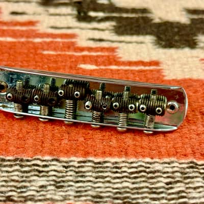 Vintage 1960's Fender Jazzmaster Jaguar Offset Guitar Bridge Complete ~1967 image 1
