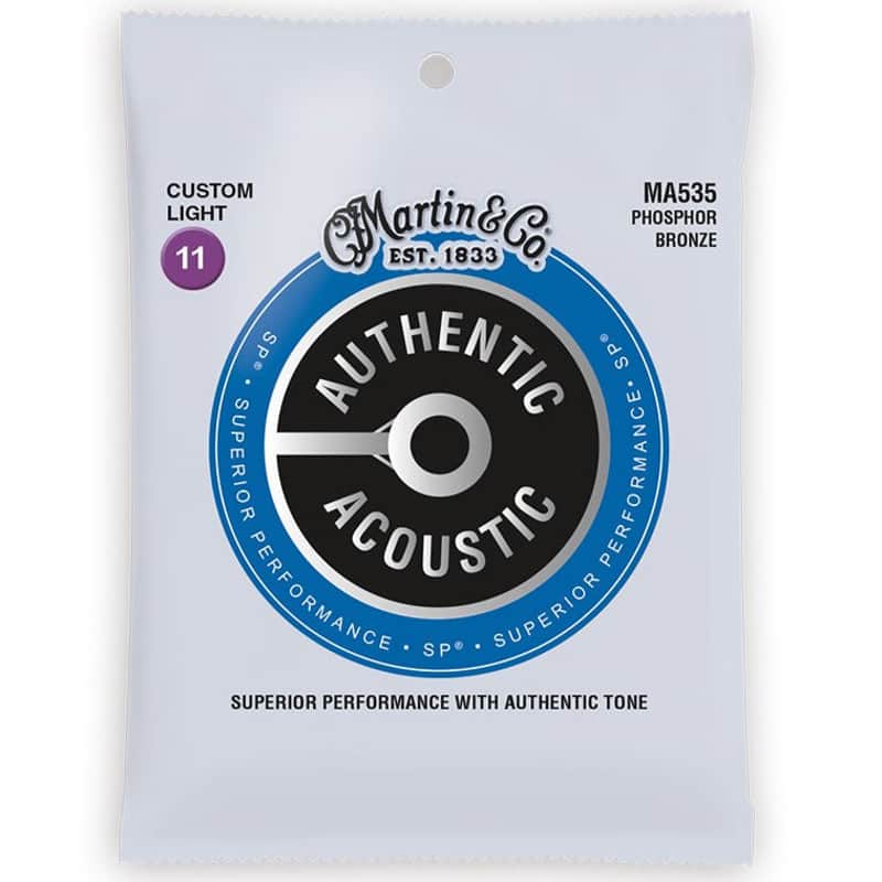 Martin Acoustic Guitar String Set SP Phosphor Bronze Custom 11-52 MA535 image 1