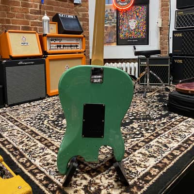 Flipped ?-Style Guitar Seafoam Green Sparkle Finish image 4