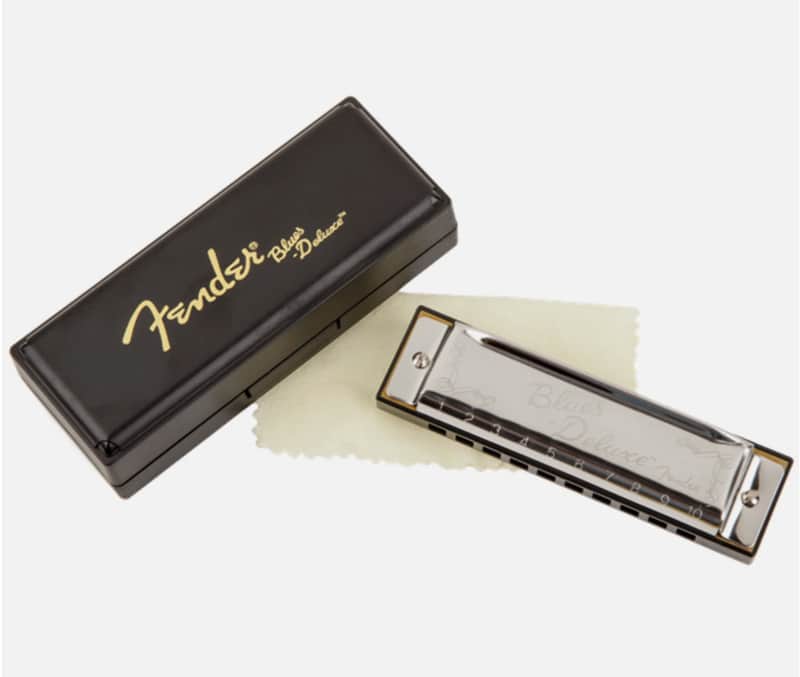 Immagine Fender Blues Deluxe Harmonica, Key of C 2016 - Chrome - 1