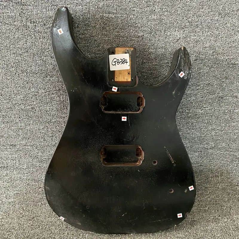Black Basswood HH DIY Project Guitar Body image 1