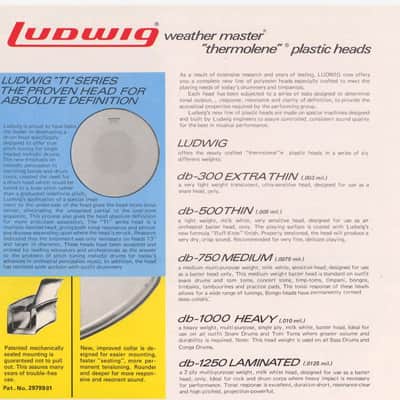 Ludwig RARE, Vintage 25" WeatherMaster T-123-TIMPANI "Profile series "60s-70s  - White 🤍 image 12