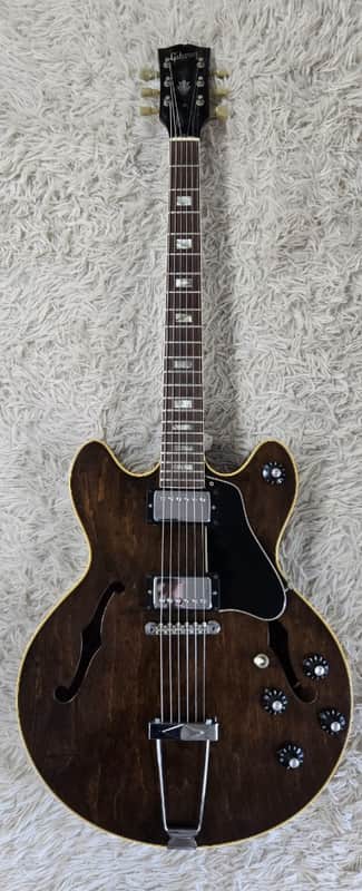 Vintage 1970? Gibson ES-150D electric guitar Chocolate Brown (Walnut) with OHSC image 1
