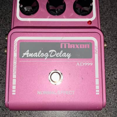 Maxon AD-999 2010s - Pink analog delay echo guitar effects pedal made in japan image 1