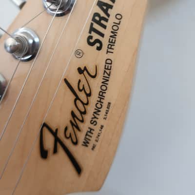Vintage 1989 Fender Standard Series Stratocaster Kahler 2520 Traditional Fulcrum Tremolo & Nut Original Fender Logo Case Strap Locks Wow image 11