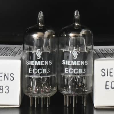 SIEMENS ECC83 / 12AX7 Precision Matched Pair Vintage 1960s Amplitrex Tested image 2