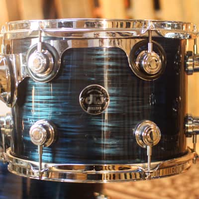 Used DW Collector's Maple Deep Blue Oyster Drum Set - 18x20,7x8,8x10,9x12,11x14 image 6