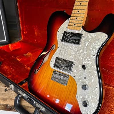 Fender FSR American Vintage '72 Tele Thinline 3-Colour Sunburst 2014 Electric Guitar image 18