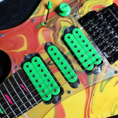 Ibanez jem UV77MC super rare!! 1991 swirl steve vai image 7