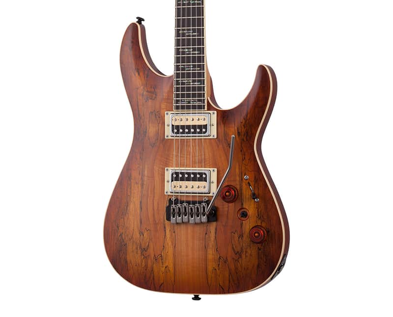 Schecter C-1 Exotic Spalted Maple Electric Guitar - Natural Satin - Open Box image 1