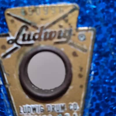 Ludwig No. 444 Club Date 9x13" Rack Tom with Keystone Badge 1960 - 1968 - Blue Sparkle image 2