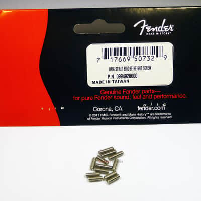 Genuine Fender Original Stratocaster Bridge Height Adjustment Screws - Set of 12 image 3