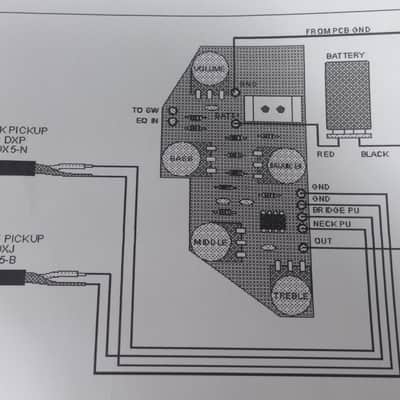 Ibanez SR400, SR405 bass circuit board Preamp image 4