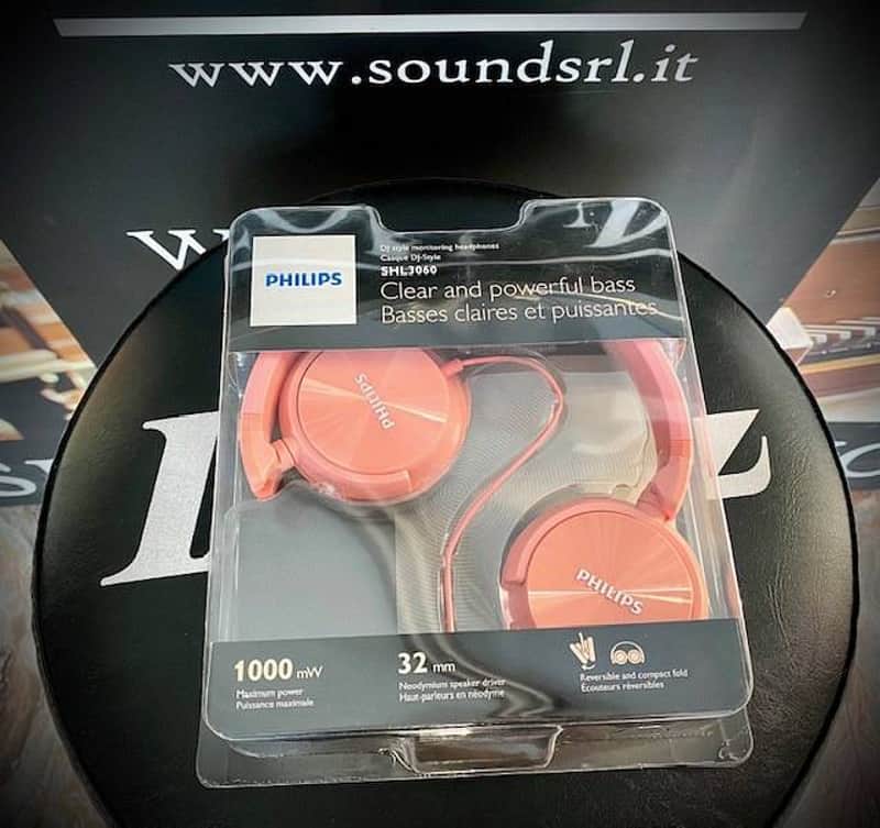 PHILIPS SHL3060 ROSA CUFFIE STILE DEEJAY - OTTIME CONDIZIONI image 1