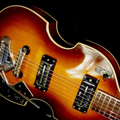 Hofner 459 VTZ 1967 Sunburst. Violin 6 string guitar. UBER RARE with Vibrato. image 18