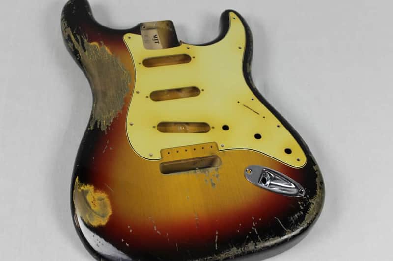 MJT Official Custom Order Aged Nitro Guitar Body by Mark Jenny Reverse Trem VTS Sunburst image 1