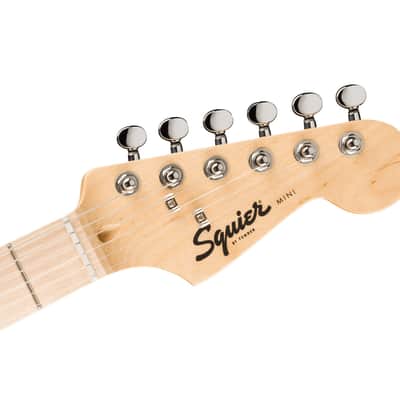 Fender Squier Mini Stratocaster, Maple Fingerboard, White Pickguard, California Blue image 4
